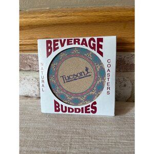 Beverage Buddies Sandstone Coasters Tucson Print Natural Solid